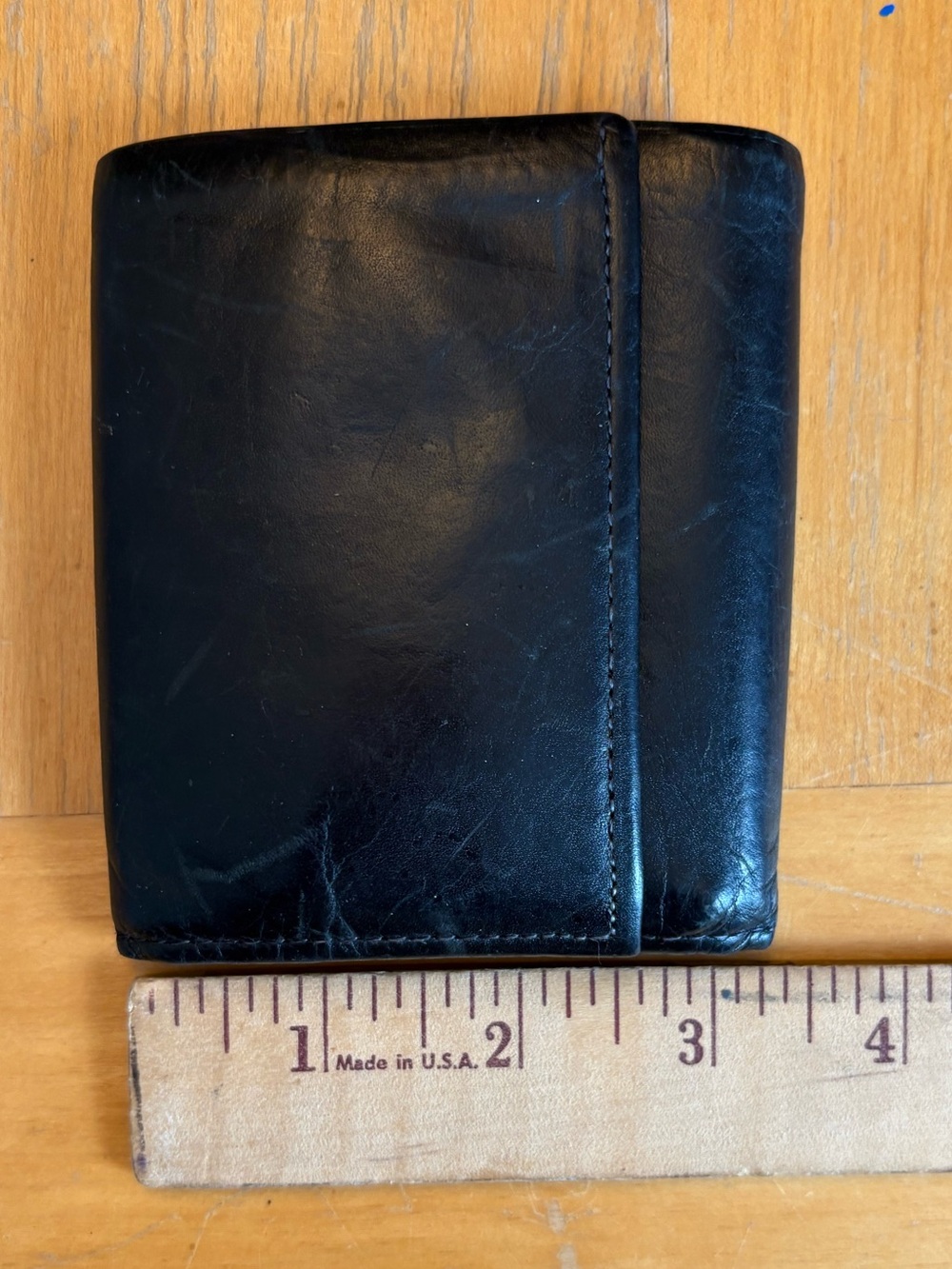 Rolfs Vintage Black Leather Bifold Wallet